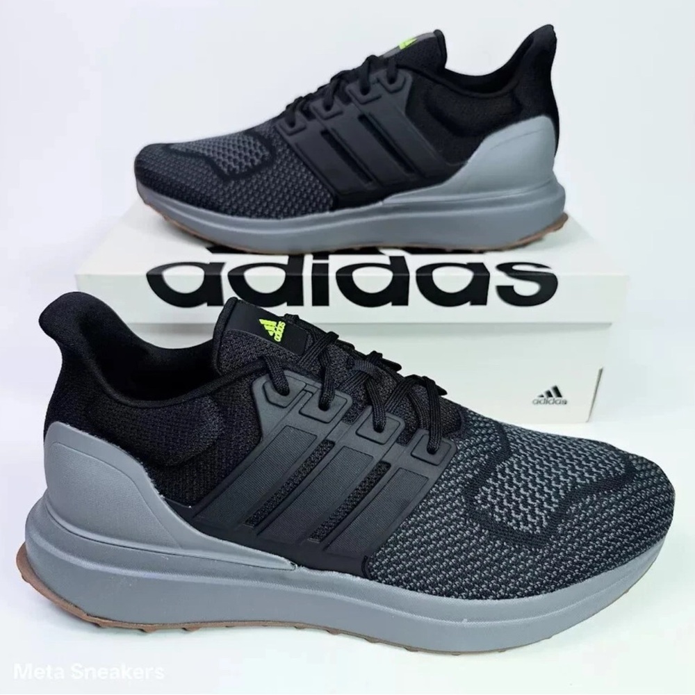 Adidas Men's Black Grey Light Knit Comfort Retro UBounce DNA IE8951 Sz 8, 9, 9.5